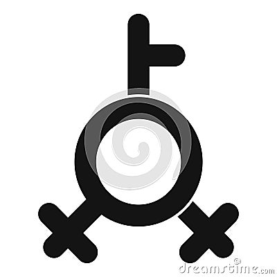 Human gender identity icon simple vector. Trans support Stock Photo