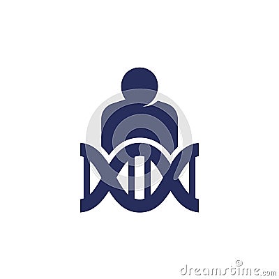 human genome icon with dna Vector Illustration