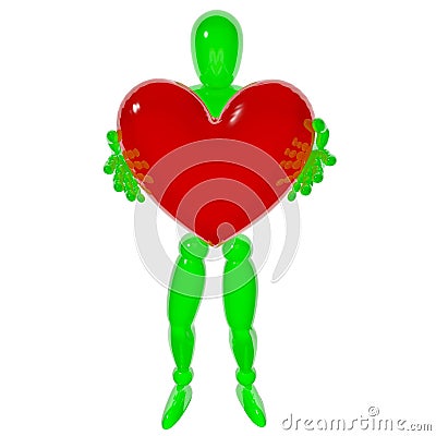 Human give heart Stock Photo