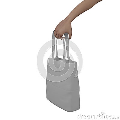 Human hand carrying handbag Stock Photo