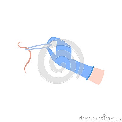 Helminth Flat Icon Vector Illustration