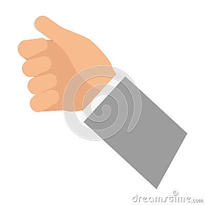 Human hand hold something Cartoon Illustration