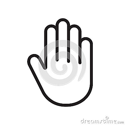 Human hand palm icon Vector Illustration