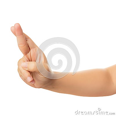 Human hand isolate on white background Stock Photo