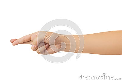 Human hand isolate on white background Stock Photo