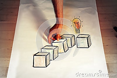 Blockchain idea concept picture Stock Photo