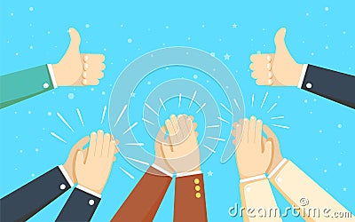 Human hands clapping. applaud hands. vector illustration Vector Illustration