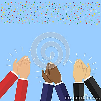 Human hands clapping Vector Illustration