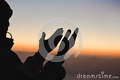 Human hands open palm, Praise The Lord Stock Photo