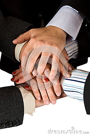 Human hands unity Stock Photo