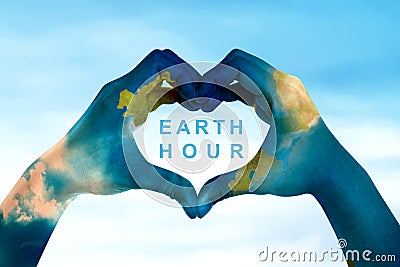 Earth hour concept Stock Photo