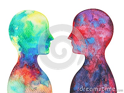 Human head, chakra power, inspiration abstract thought Stock Photo