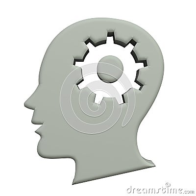 Human head gear 3d image Stock Photo