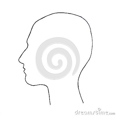 Human Head Silhouette Stock Photo