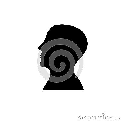 Human head silhouette Vector Illustration