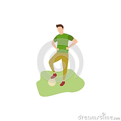 Human Hobbies Soccer Vector Illustration