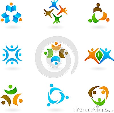Human icons and logos 1 Vector Illustration