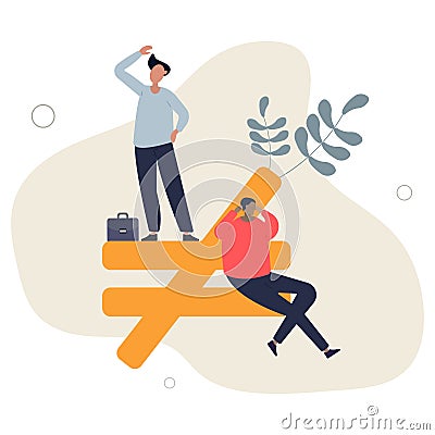 Human inequality and injustice, discrimination and racism as global social issue concept.flat vector illustration Stock Photo