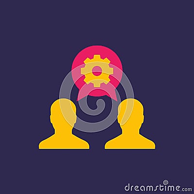 Human interacting vector icon Vector Illustration