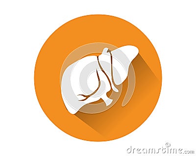 Human liver icon vector.Human internal organ Vector Illustration