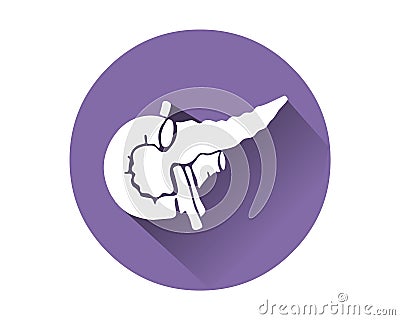 Pancreas icon vector.Human internal organ Vector Illustration