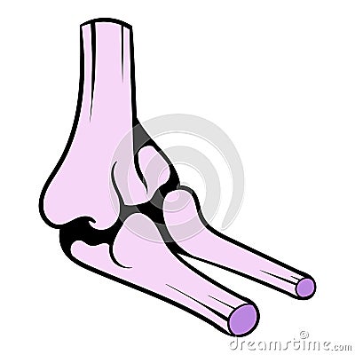 Human knee joint icon, icon cartoon Vector Illustration