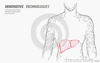 Human Liver hepatitis treatment medicine business concept. Disease prevention health care medical centre doctor online Vector Illustration