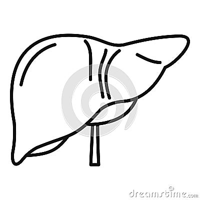 Human liver icon, outline style Vector Illustration