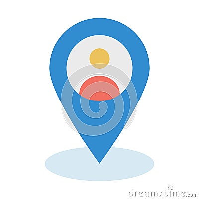 Human location, Human, location, person fully editable vector icon Vector Illustration