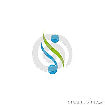 Human logo design . Simple minimalist style Vector Illustration