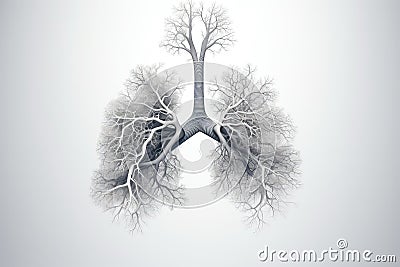 Human Lung With Smoke, Highlighting The Importance Of No Tobacco Day Stock Photo