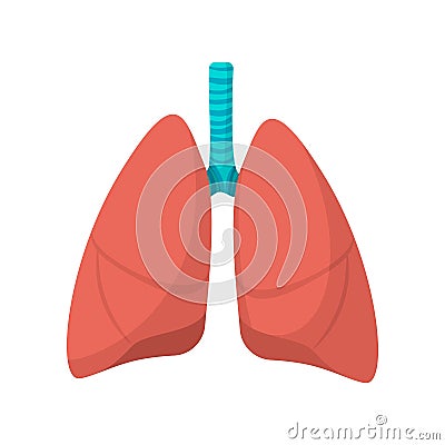 Human lungs cartoon icon Vector Illustration