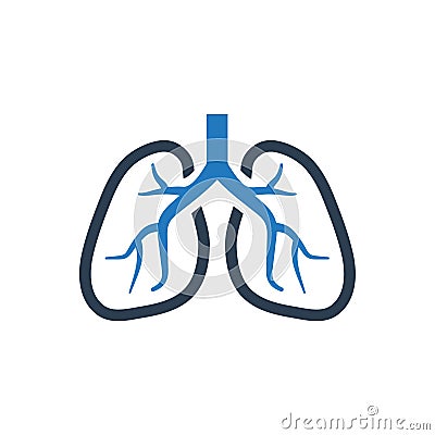 Human Lungs Icon Vector Illustration