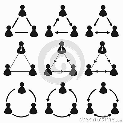 Human management diagram Vector Illustration