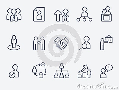 Human management icons Vector Illustration