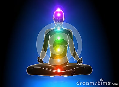 Meditation - Chakras Stock Photo