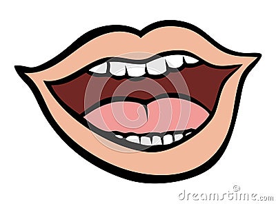 Human mouth talking Vector Illustration