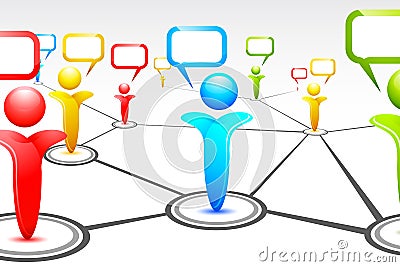 Human Networking Vector Illustration