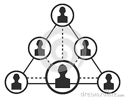 Human networking icon. People social connection symbol Vector Illustration