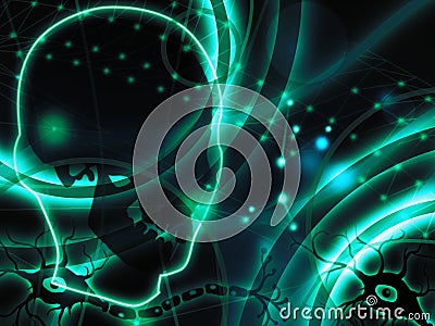 Human neurons abstract background Stock Photo