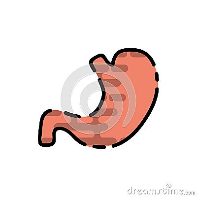 Human organ flat icon Vector Illustration