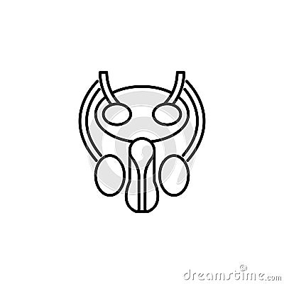 Human organ organ outline icon. Signs and symbols can be used for web, logo, mobile app, UI, UX Vector Illustration