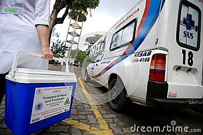 Human organ transport box Editorial Stock Photo