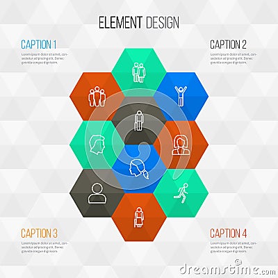 Human Outline Icons Set. Collection Of Couple, Profile, Team And Other Elements. Also Includes Symbols Such As Happiness Vector Illustration