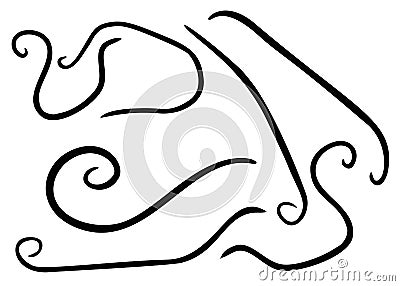 Human parasites roundworm in the set Vector Illustration