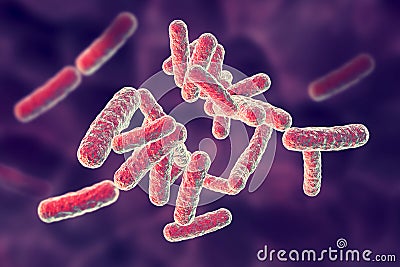 Human pathogenic bacteria Cartoon Illustration