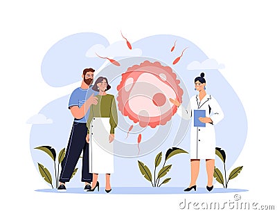 Human reproduction and family planning concept Vector Illustration