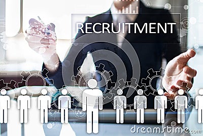 Human resource management, HR, recruitment, leadership and teambuilding. Business and technology concept. Stock Photo