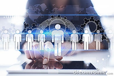 Human resource management, HR, recruitment and teambuilding. Business concept. Stock Photo