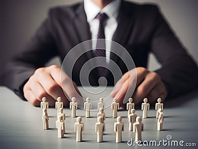 Human resource management, man power, leadership, teamwork, strategy concept Stock Photo